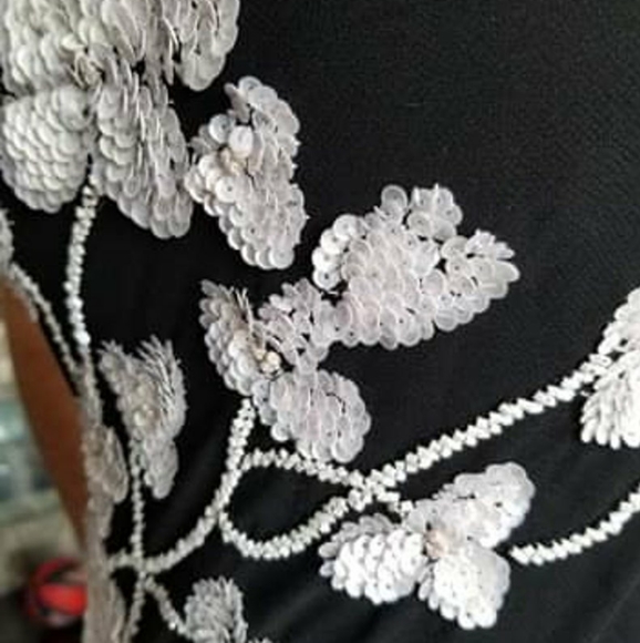 Vintage Black Bias Cut Marina Bresler Dress - Picture 10 of 10